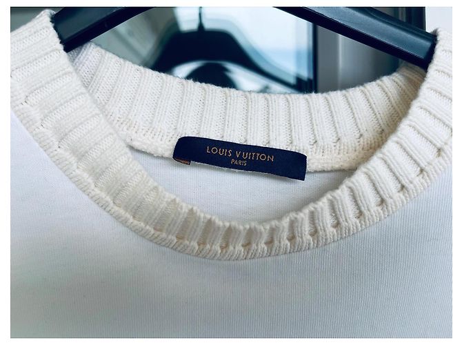 T-shirt Louis Vuitton in cotone bianco - vista 4