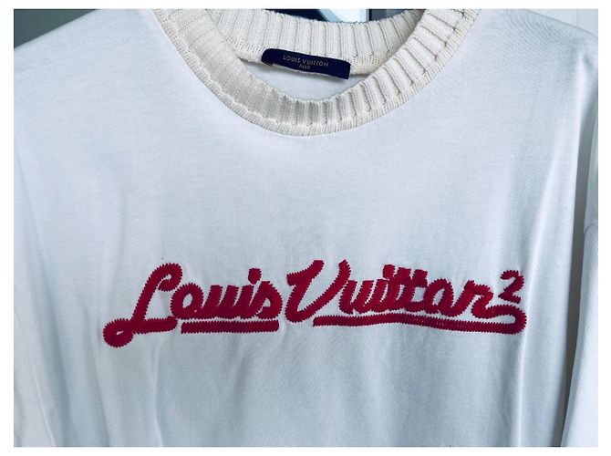 T-shirt Louis Vuitton in cotone bianco - vista 5