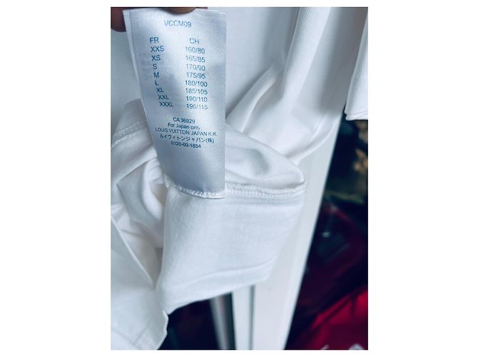 T-shirt Louis Vuitton in cotone bianco - vista 8
