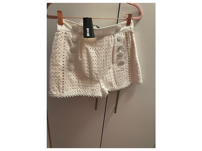Shorts de algodão branco Just Cavalli - vista 2
