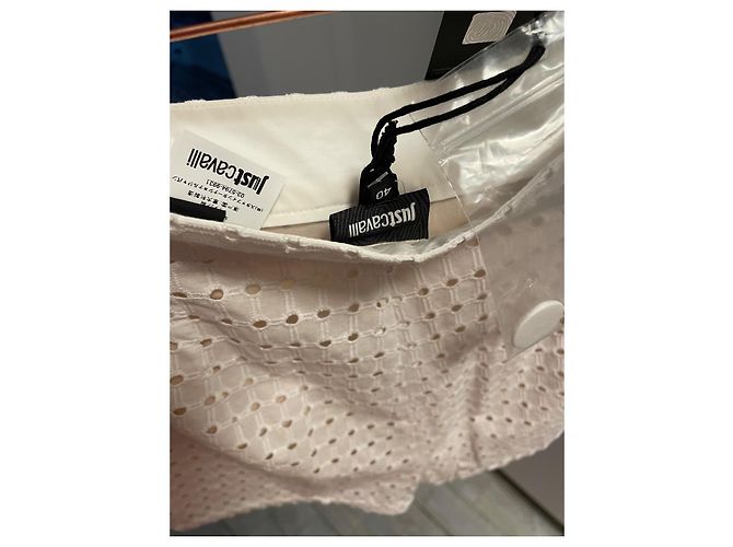 Shorts de algodão branco Just Cavalli - vista 3