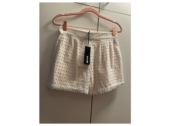 Shorts de algodão branco Just Cavalli - vista 5