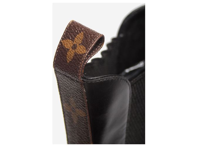 Louis Vuitton Botas Chelsea de cuero negro - talla EU 38,5 - vista 4