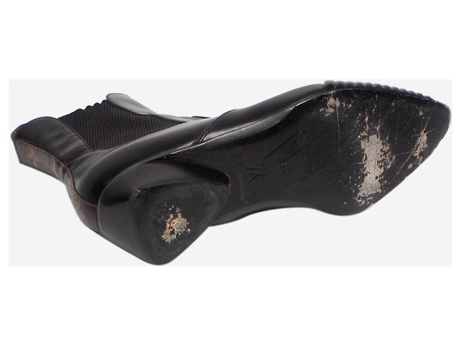 Louis Vuitton Botas Chelsea de cuero negro - talla EU 38,5 - vista 7