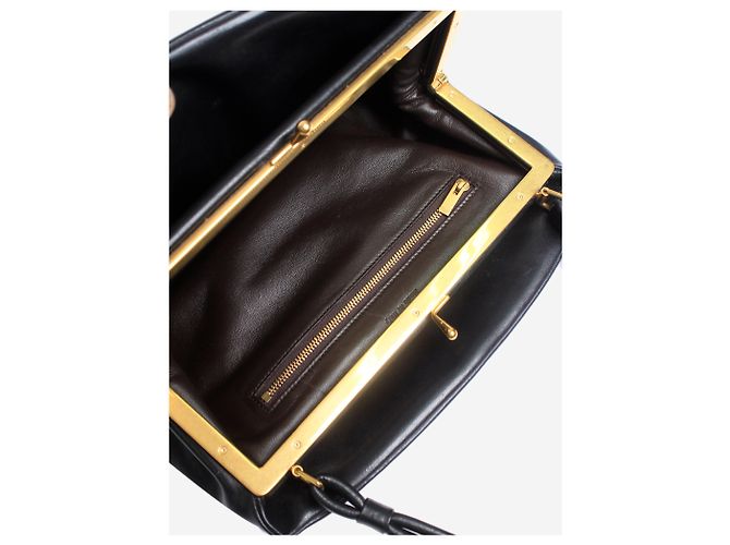 Céline Bolsa de mão em couro preto - vista 10