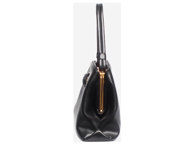 Céline Bolsa de mão em couro preto - vista 2