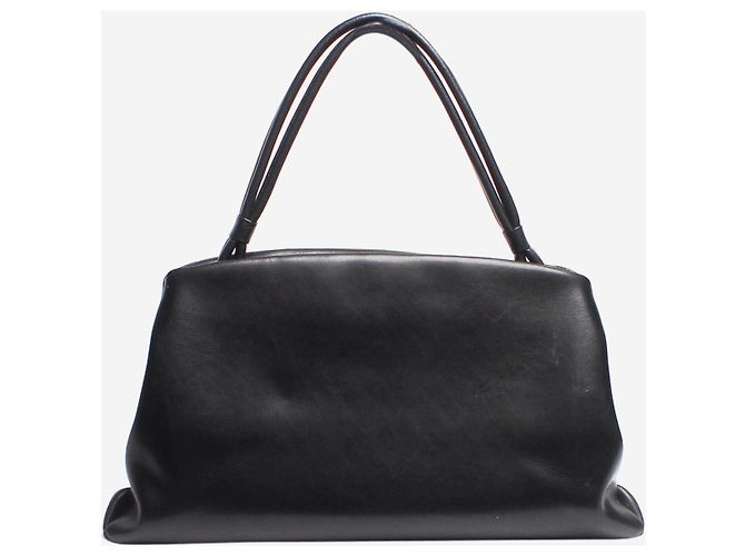 Céline Bolsa de mão em couro preto - vista 3