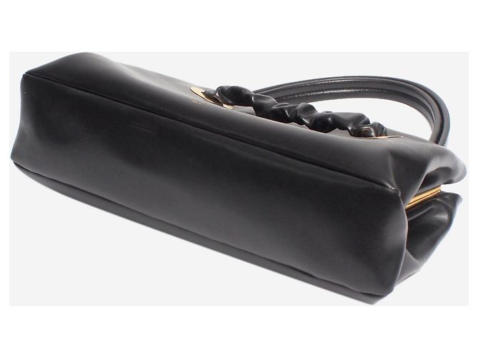 Céline Bolsa de mão em couro preto - vista 4