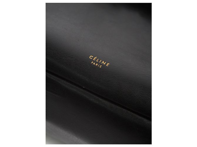 Céline Bolsa de mão em couro preto - vista 7