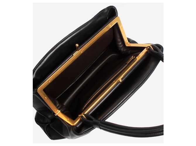 Céline Bolsa de mão em couro preto - vista 9