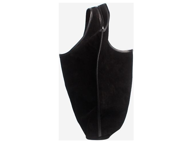 Jerome Dreyfuss Sac fourre-tout en daim noir Paco - vue 2