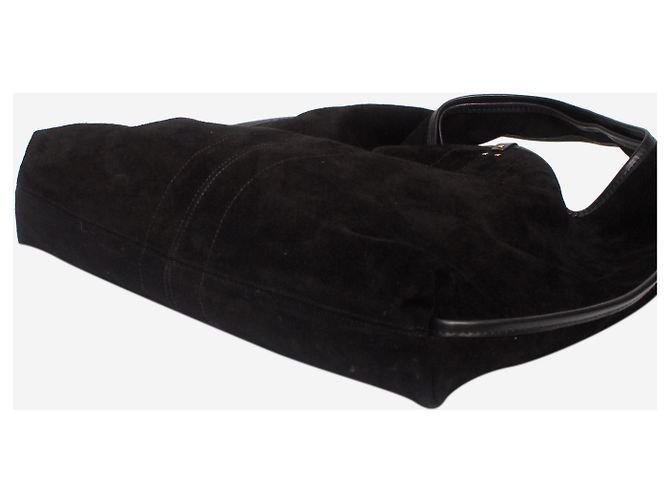 Jerome Dreyfuss Sac fourre-tout en daim noir Paco - vue 4