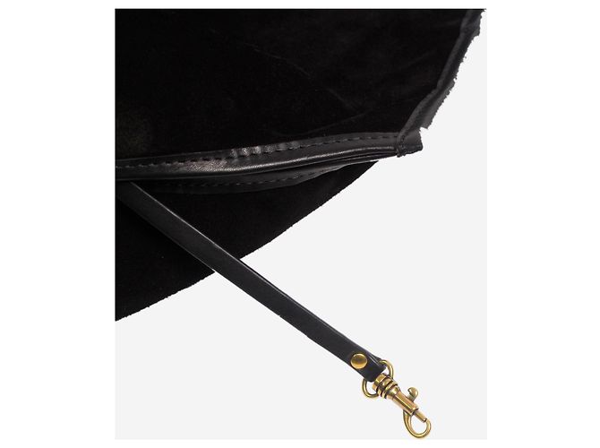 Jerome Dreyfuss Sac fourre-tout en daim noir Paco - vue 7