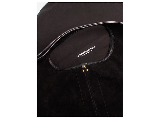 Jerome Dreyfuss Sac fourre-tout en daim noir Paco - vue 9