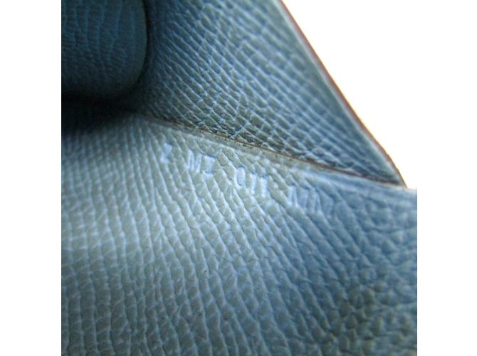 Hermès Tarjetero de cuero Epsom Hermes Calvi Duo Azul claro - vista 12