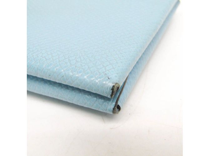 Hermès Tarjetero de cuero Epsom Hermes Calvi Duo Azul claro - vista 6