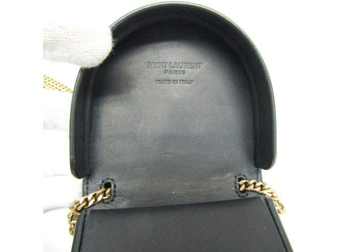 Portafoglio a catena con logo Cassandra di Saint Laurent - vista 8