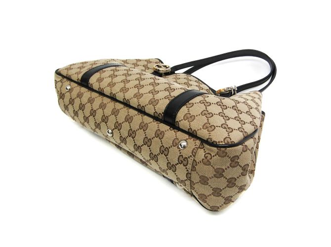 Damentasche aus Canvas Gucci GG Twins 232957 Schwarz Beige - Ansicht 3