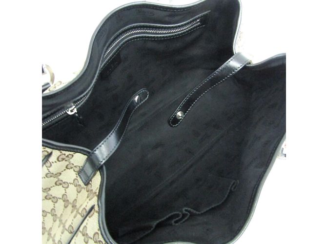 Damentasche aus Canvas Gucci GG Twins 232957 Schwarz Beige - Ansicht 4