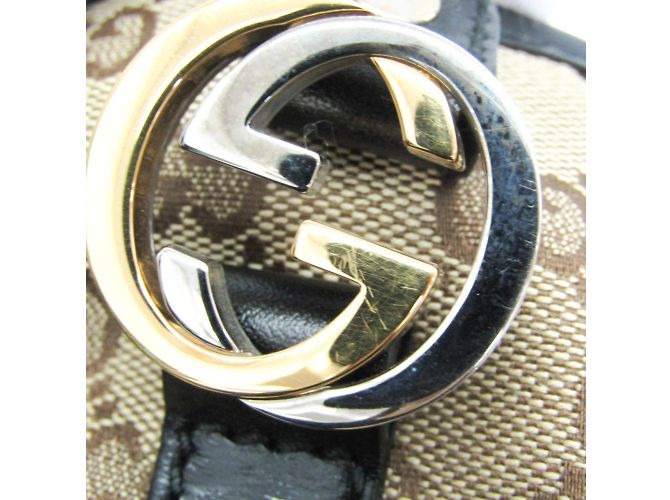 Damentasche aus Canvas Gucci GG Twins 232957 Schwarz Beige - Ansicht 8