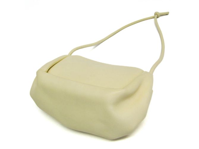 Borsa a spalla in pelle Bottega Veneta BEAK per donne Crudo - vista 2