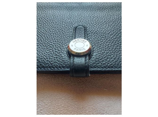 Dogon Cartera Hermès de cuero negro - vista 6