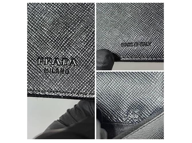 Billetera Compacta de Nylon Prada Negra Negro - vista 10