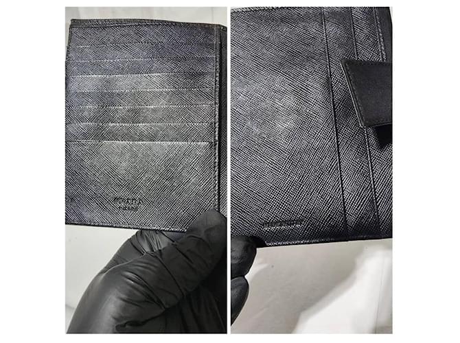 Billetera Compacta de Nylon Prada Negra Negro - vista 12