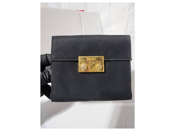 Billetera Compacta de Nylon Prada Negra Negro - vista 13