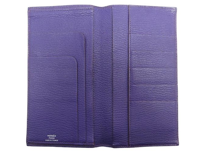 Hermès CARTERA HERMES EVELYNE EN CUERO DE CABRA MYSORE VIOLETA Púrpura - vista 5