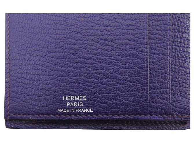 Hermès CARTERA HERMES EVELYNE EN CUERO DE CABRA MYSORE VIOLETA Púrpura - vista 6