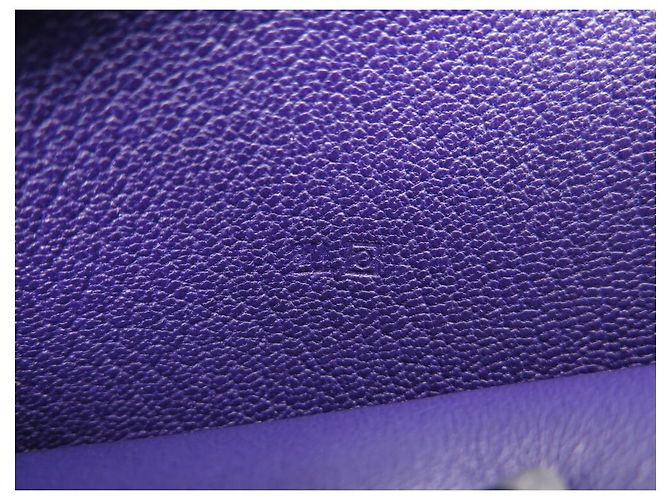 Hermès CARTERA HERMES EVELYNE EN CUERO DE CABRA MYSORE VIOLETA Púrpura - vista 7