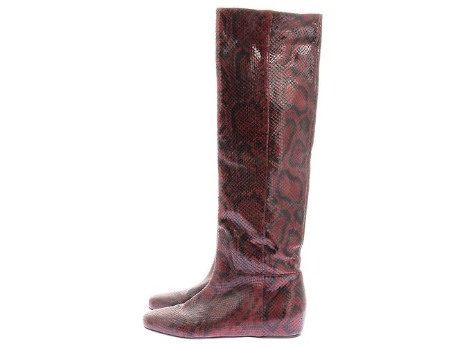 Botas LONGCHAMP T.EU 40.5 Cuero Roja - vista 2