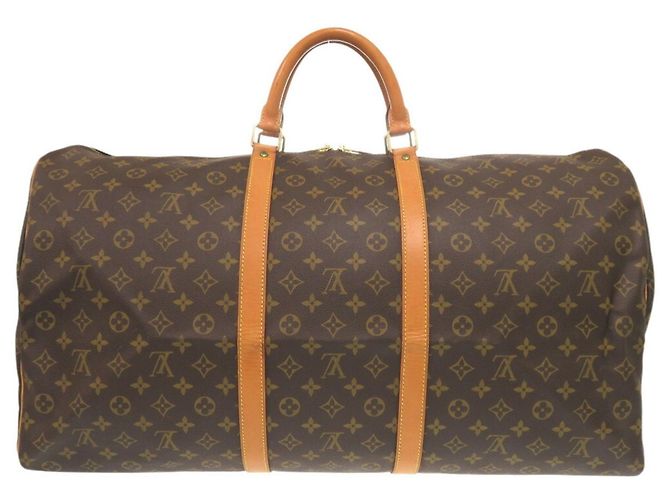 Borsa Boston Monogram Keepall 60 Louis Vuitton Marrone Monogramma - vista 3