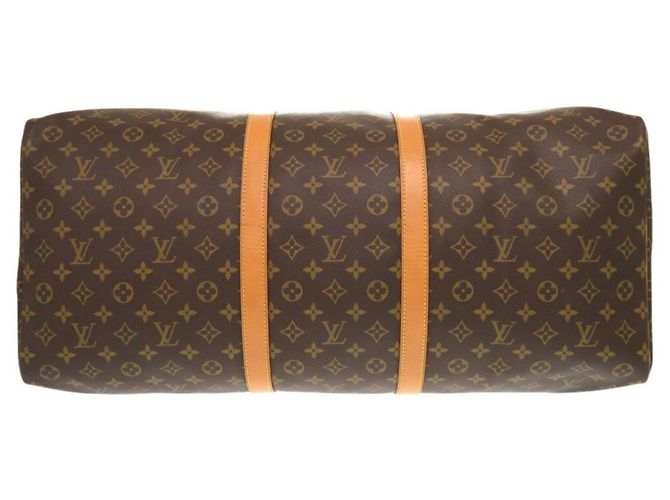 Borsa Boston Monogram Keepall 60 Louis Vuitton Marrone Monogramma - vista 4