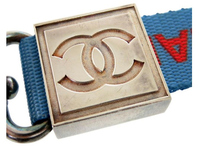 Cinturino in nylon CC Coco Mark Sport Line di Chanel Argento Multicolore - vista 10