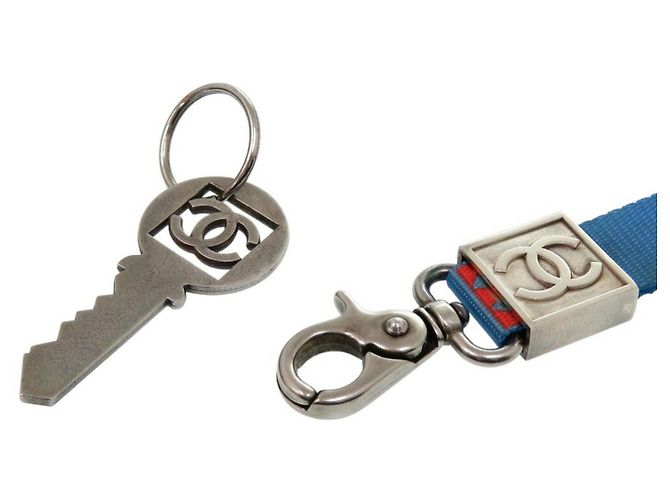 Cinturino in nylon CC Coco Mark Sport Line di Chanel Argento Multicolore - vista 11