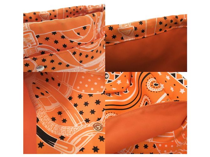 Silk In Hermès Pochette in seta Bag-in-Bag Hermes Foorby 20 Rosso Arancione - vista 10