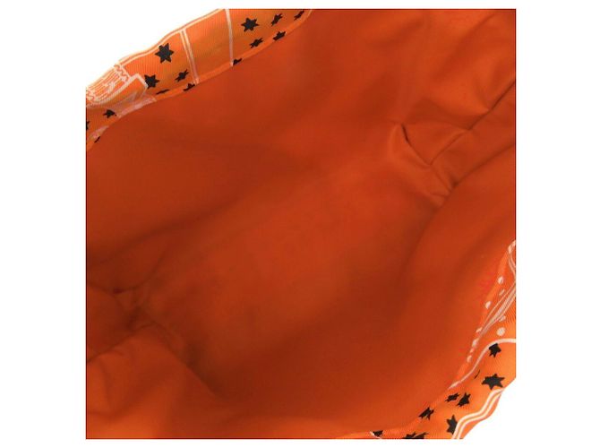 Silk In Hermès Pochette in seta Bag-in-Bag Hermes Foorby 20 Rosso Arancione - vista 6
