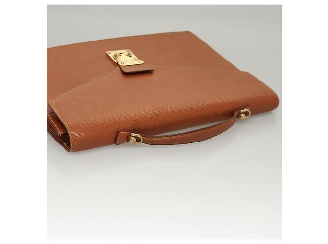 LOUIS VUITTON Epi Porta Documenti Bandoliera Zipangu Oro M54468 Auth bs23752 - vista 6