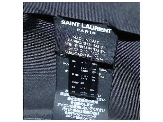 Chapéu SAINT LAURENT em lona tom de ouro Auth bs24106 - vista 13