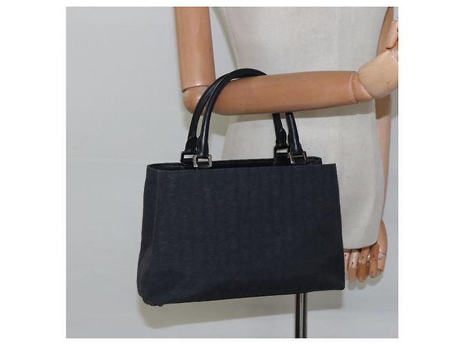 Céline Borsa a mano in tela Macadam Celine C nera Auth sw213 Nero - vista 22