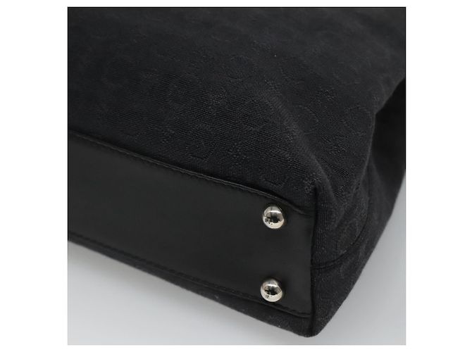 Céline Borsa a mano in tela Macadam Celine C nera Auth sw213 Nero - vista 9