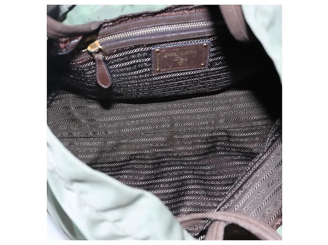 Borsa a Spalla PRADA in Nylon Khaki Auth bs23949 Cachi - vista 11