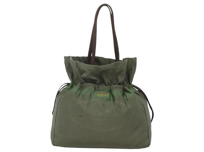 Borsa a Spalla PRADA in Nylon Khaki Auth bs23949 Cachi - vista 13