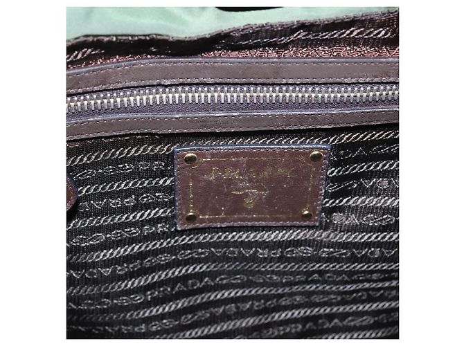 Borsa a Spalla PRADA in Nylon Khaki Auth bs23949 Cachi - vista 17