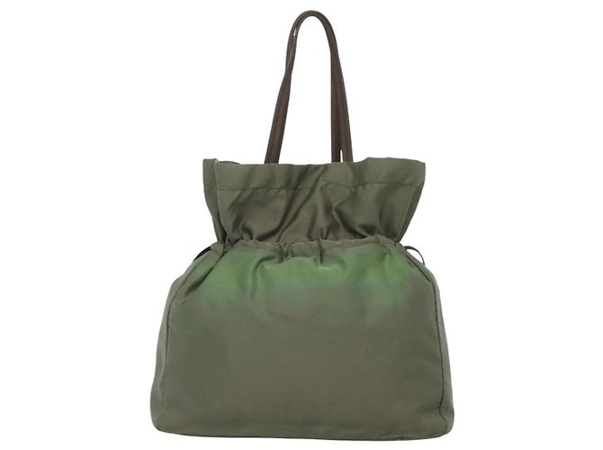 Borsa a Spalla PRADA in Nylon Khaki Auth bs23949 Cachi - vista 2