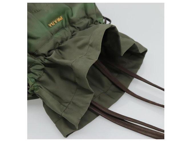 Borsa a Spalla PRADA in Nylon Khaki Auth bs23949 Cachi - vista 6