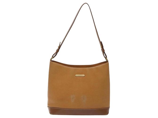 Borsa a Spalla in Pelle Marrone Oro Burberry Auth ti2942 D'oro - vista 13