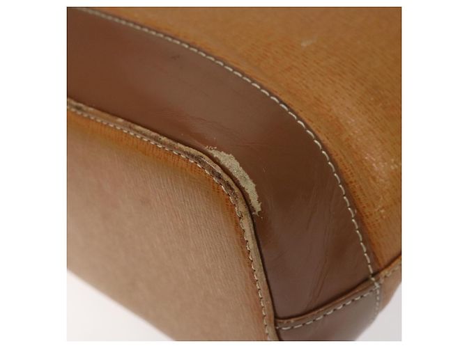 Borsa a Spalla in Pelle Marrone Oro Burberry Auth ti2942 D'oro - vista 15